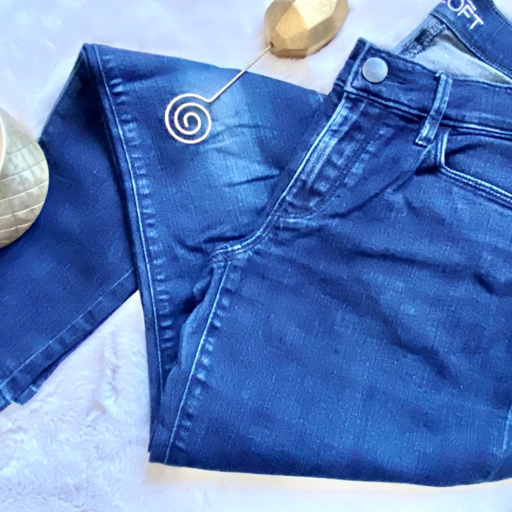LOFT | Super Skinny Denim Jean Perfect Stretch to Flatter Sz 27/4 MidIndigoWash - Picture 7 of 7